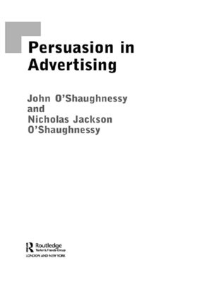 cover image of Persuasion in Advertising